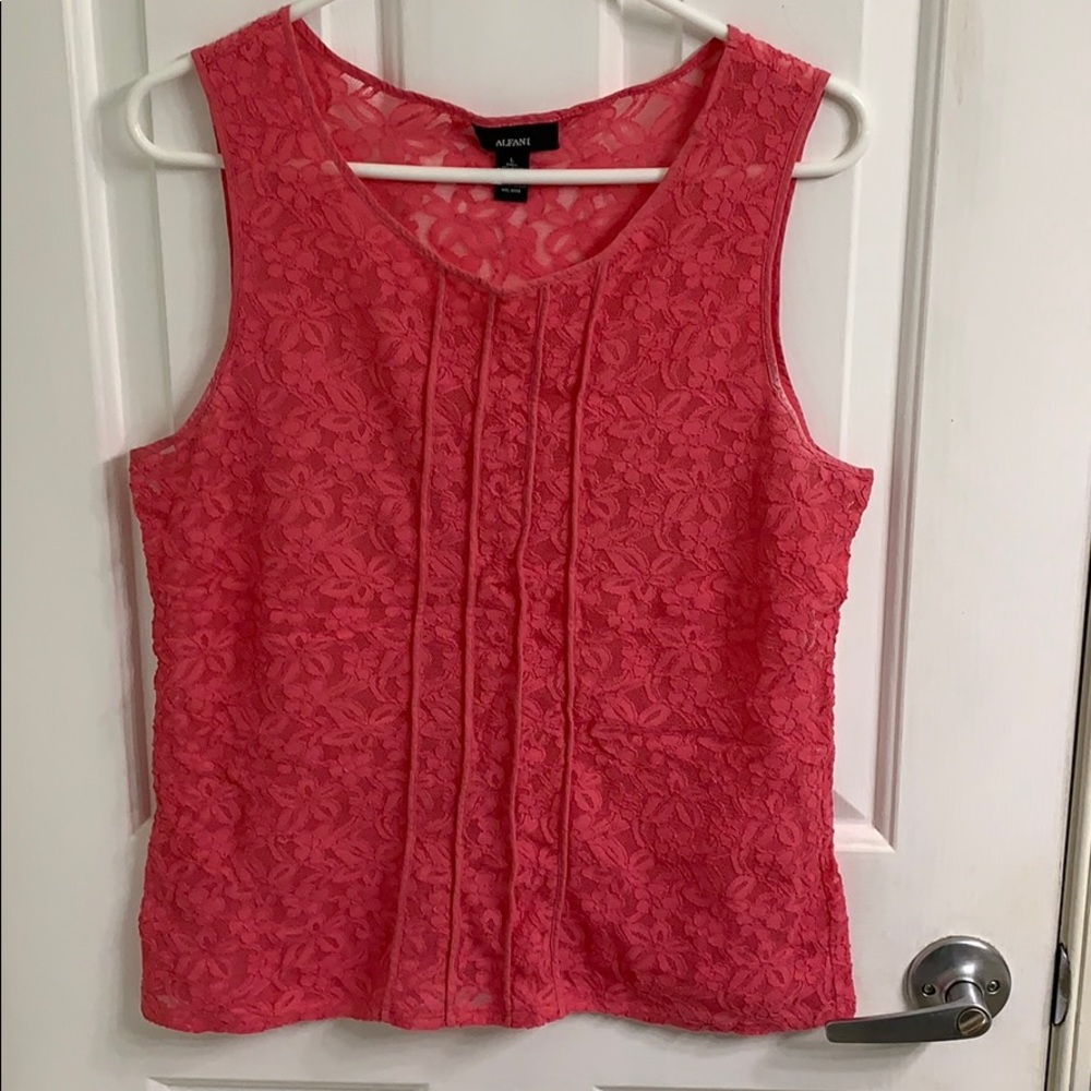 Pink Alfani tank top size large